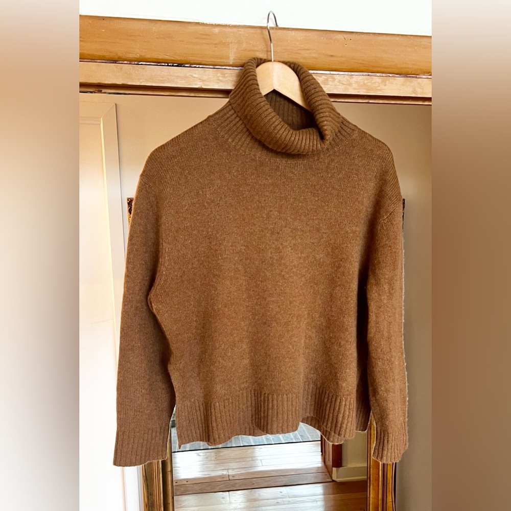 NakedCashmere Brown Turtleneck Cashmere Sweater
